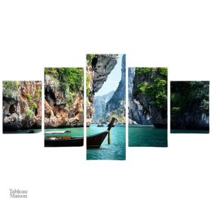 Tableau illustrant la mer et les paysages de Thaïlande