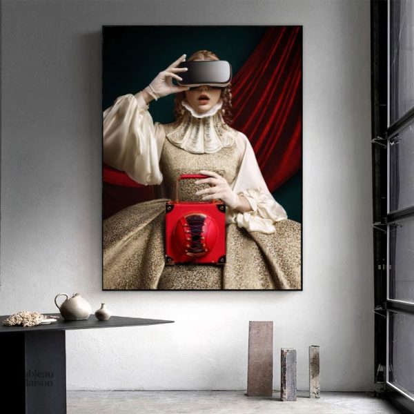 Tableau moderne Renaissance Virtuelle en couleurs vibrantes