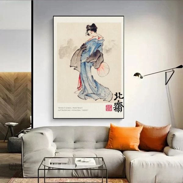 Reproduction d'une estampe japonaise de Hokusai