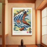 Tableau japonais inspiré de l'art de Hokusai