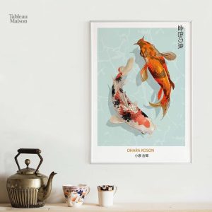 Reproduction d'art japonais classique en tableau