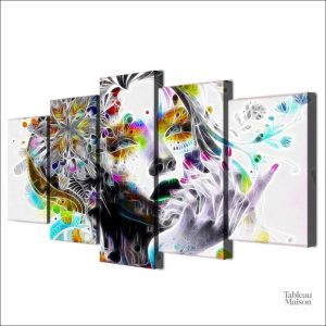 Art mural inspirant, tableau La rêveuse en Quintyque