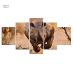 Tableau décoratif sur le thème du rhinocéros sauvage