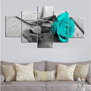 Tableau Rose turquoise décoratif pour un intérieur moderne