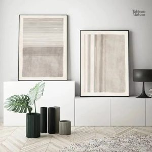 Tableau décoratif gris en ambiance chic