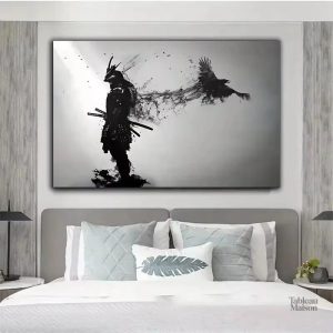 Illustration de samouraï en style minimaliste