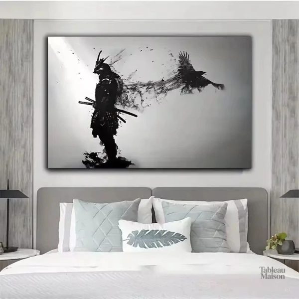 Illustration de samouraï en style minimaliste