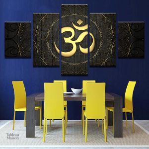 Tableau artistique représentant le symbole Om