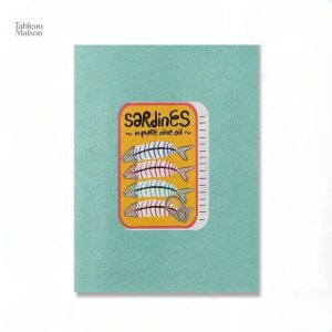 Illustration sardines vintage en tableau pour cuisine