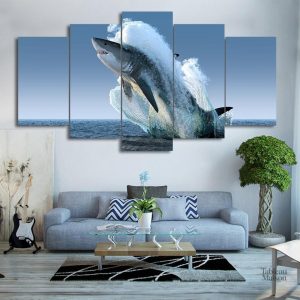 Tableau Saut de requin en décoration murale artistique