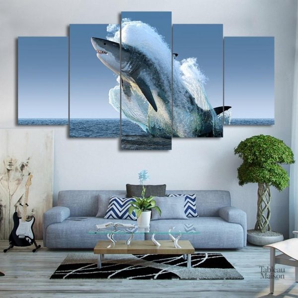 Tableau Saut de requin en décoration murale artistique