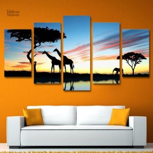 Tableau Savane : œuvre d'art inspirée de la nature sauvage