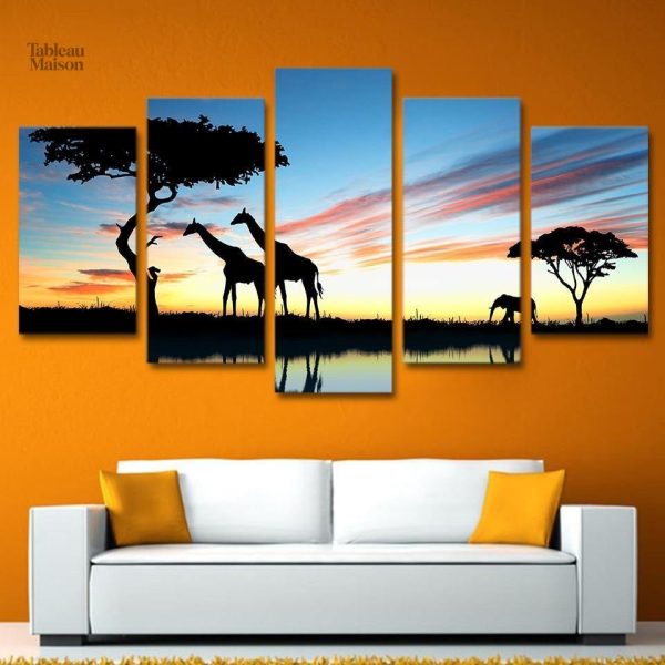 Tableau Savane : œuvre d'art inspirée de la nature sauvage