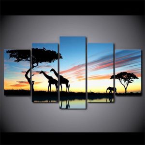 Tableau décoratif représentant la faune de la savane