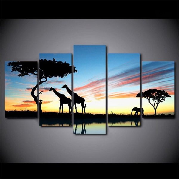 Tableau décoratif représentant la faune de la savane