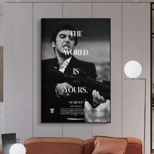 Tableau Scarface, œuvre emblématique du cinéma
