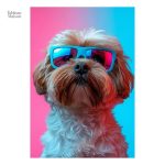 Illustration pop art de chien Shih Tzu originale et unique