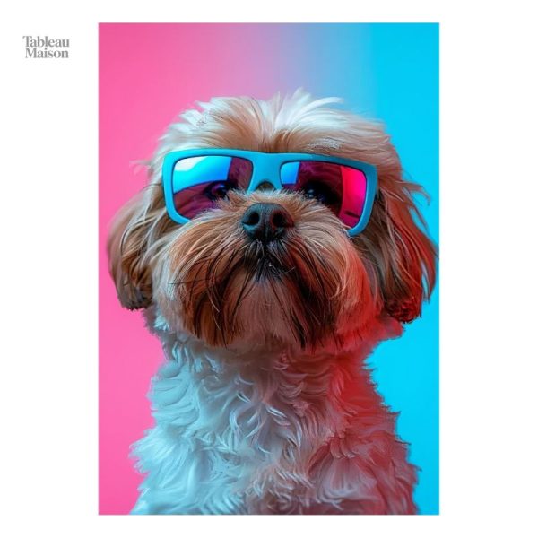 Illustration pop art de chien Shih Tzu originale et unique