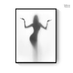 Silhouette féminine artistique en tableau décoratif unique