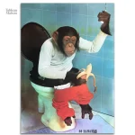 Singe rigolo en décoration murale