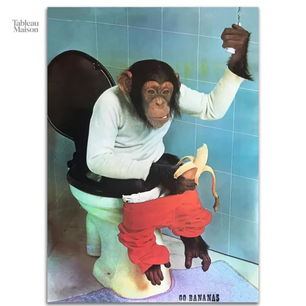 Singe rigolo en décoration murale