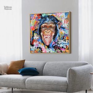 Tableau décoratif singe pour un intérieur tendance