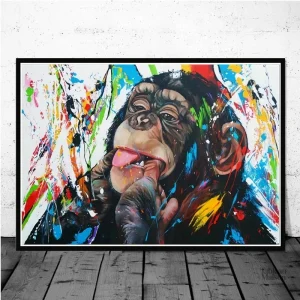 Illustration d'un singe avec une expression amusante