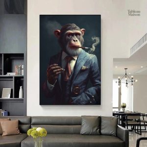 Art mural singe élégant, ajout de caractère à votre décor