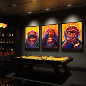 Tableau artistique singe contemporain