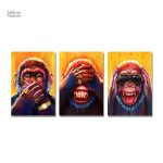 Singe stylisé sur toile moderne