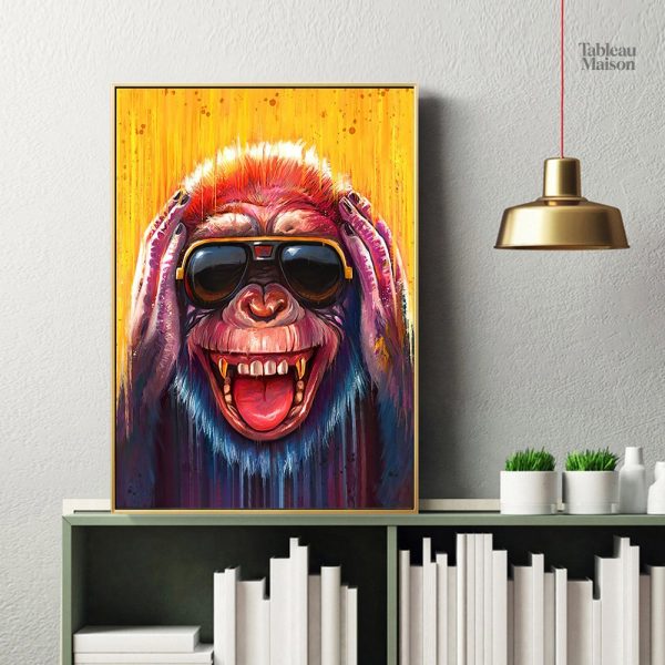 Tableau mural singe design