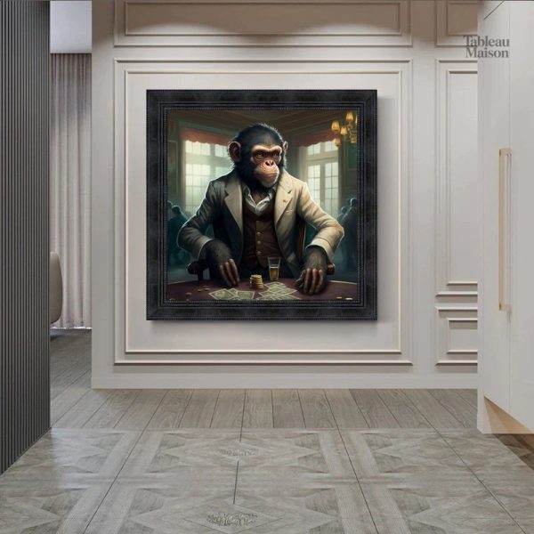 Art mural singe avec une touche de jeu et de fun