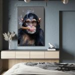 Œuvre d'art singe, illustration intrigante et amusante