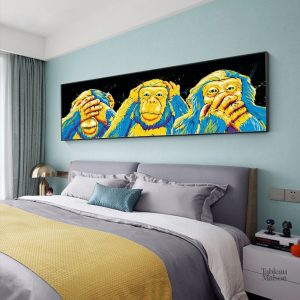 Oeuvre d'art illustrant un singe symbolisant l'ignorance