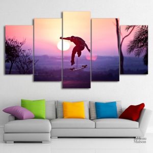 Tableau Skate Kickflip, design moderne pour passionnés de skate