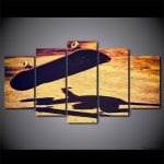 Tableau artistique skate, motif kickflip vibrant et moderne
