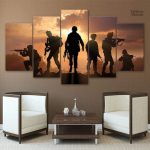 Tableau Soldats en opération, art militaire inspirant