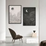 Décoration murale inspirée du Soleil et de la Lune