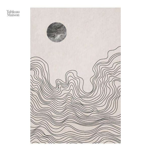 Tableau moderne avec motifs de Soleil et Lune