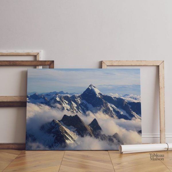 Art mural de montagne, vue panoramique sur un sommet