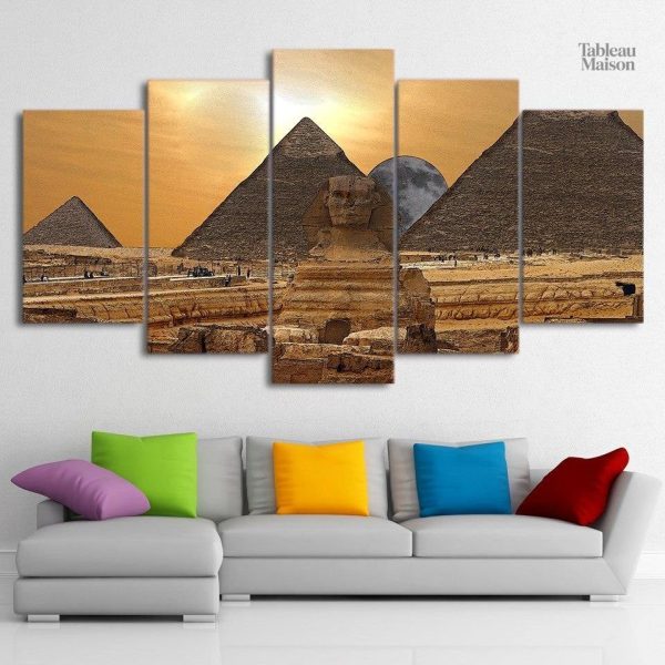 Tableau représentant le Sphinx et les pyramides d'Égypte