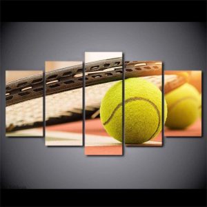 Art mural sur le thème du tennis, idéal pour la décoration intérieure