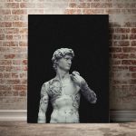 Tableau de la statue de David avec tatouages artistiques