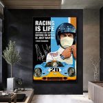 Tableau Steve McQueen Le Mans Course