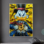 Tableau original alliant humour et art urbain