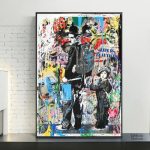 Oeuvre murale inspirée de Charlie Chaplin