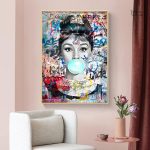Art mural femme style street art, design contemporain
