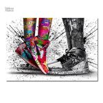 Tableau mural street art, hommage à la légende du basketball