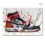 Design contemporain Jordan en art de rue, ambiance urbaine