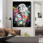 Marilyn Monroe en style street art moderne